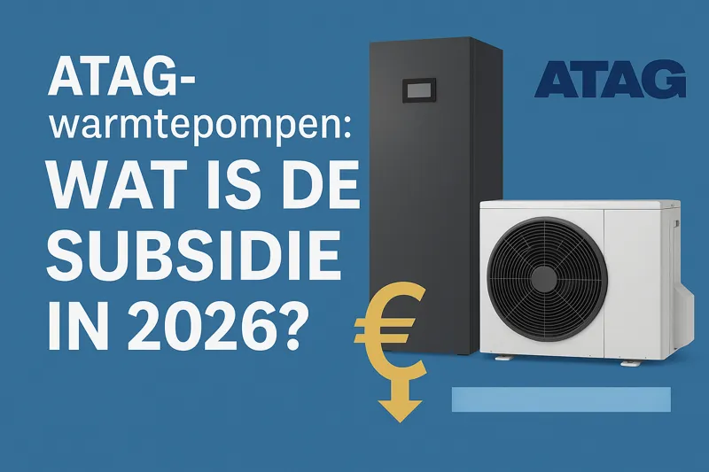 ATAG warmtepomp in 2026? Alles over subsidie en modellen